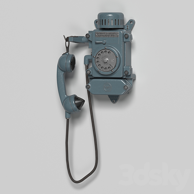 Mine wall phone 3ds Max - thumbnail 1