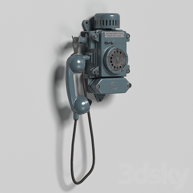 Mine wall phone 3ds Max - thumbnail 2