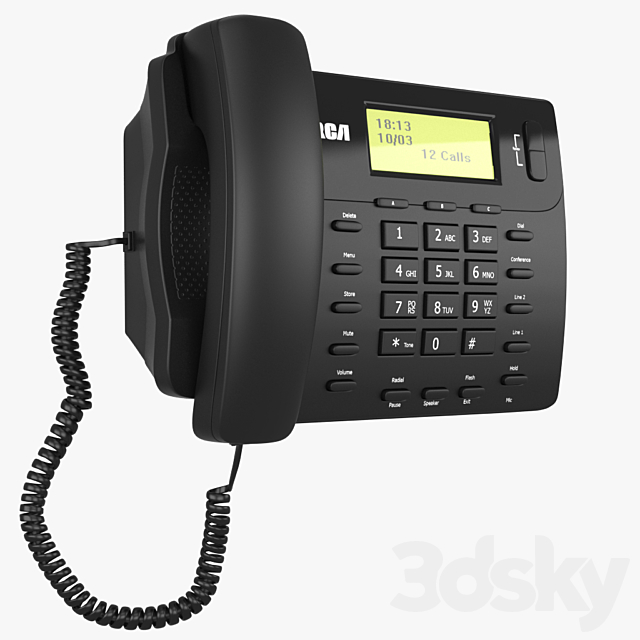 RCA 25201RE1 Telephone 3DS Max Model - thumbnail 2