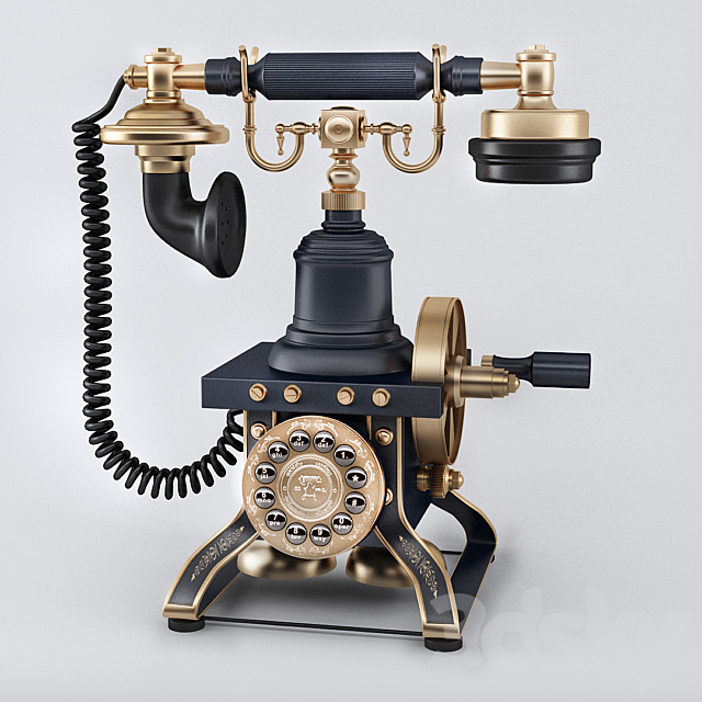 Retro phone 3ds Max - thumbnail 1