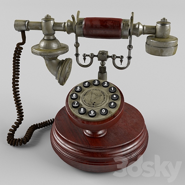 Retro phone 3ds Max - thumbnail 1