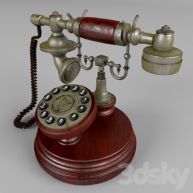 Retro phone 3ds Max - thumbnail 2