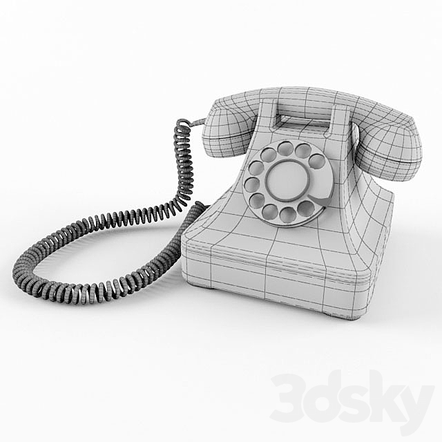 Retro phone 3DSMax File - thumbnail 2