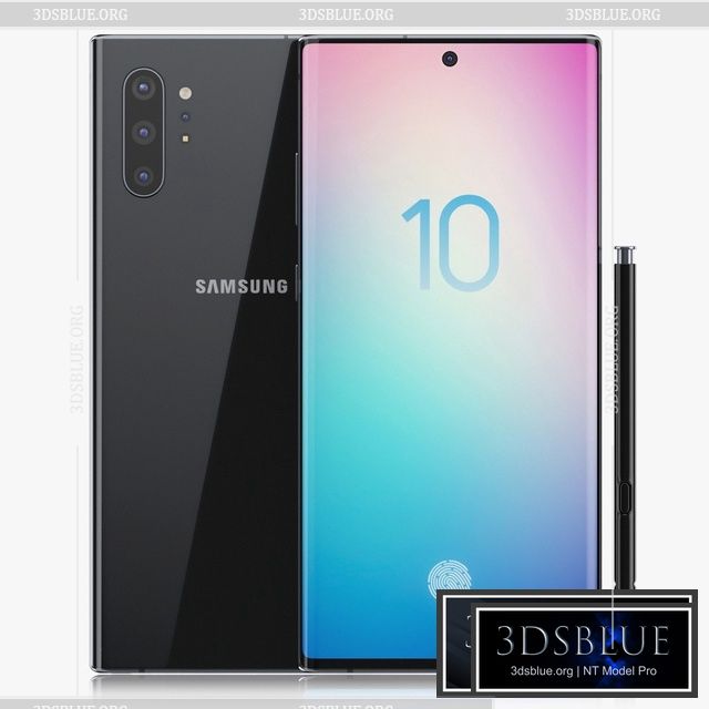 Samsung Galaxy Note 10 PLUS Black 3DS Max - thumbnail 3