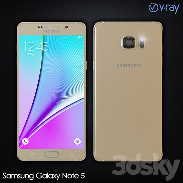 Samsung Galaxy Note 5 3ds Max - thumbnail 1