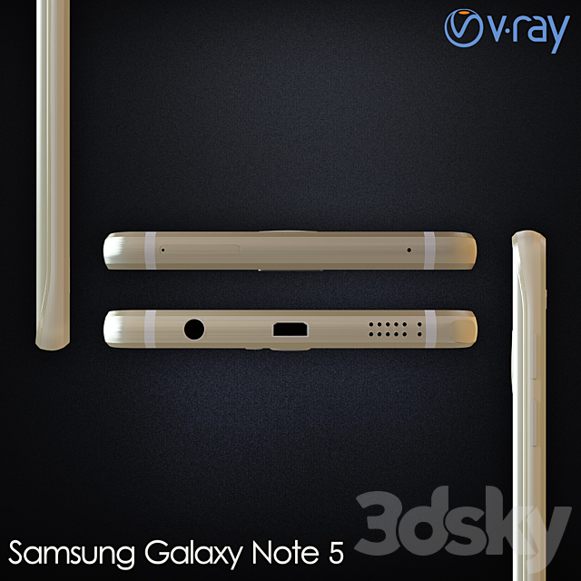 Samsung Galaxy Note 5 3ds Max - thumbnail 2