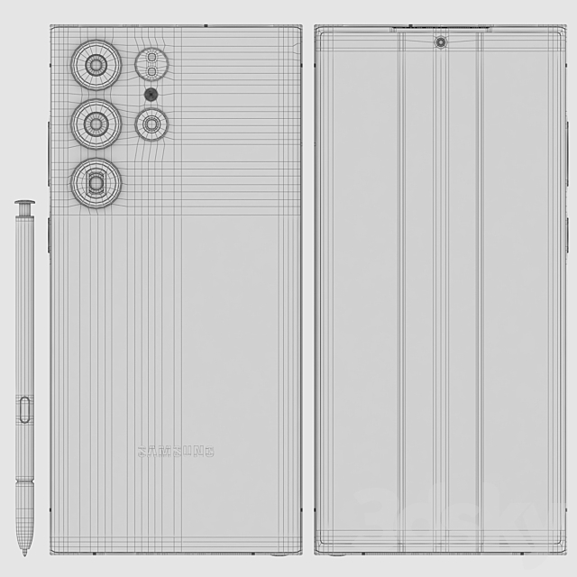 Samsung Galaxy S23 Ultra 3DS Max Model - thumbnail 7