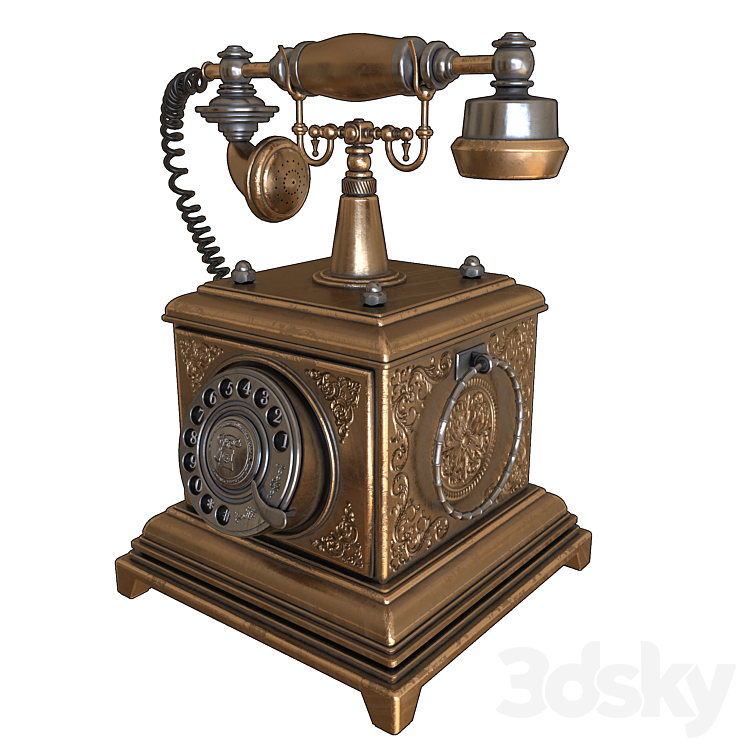 Steampunk phone 3DS Max - thumbnail 1