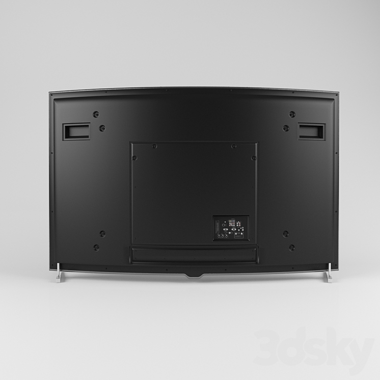 A huge TV with a curved screen 2500×1500 3DS Max - thumbnail 2