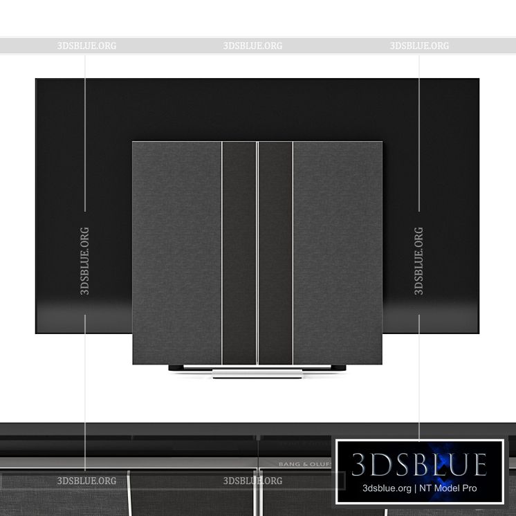 BANG & OLUFSEN BEOVISION HARMONY 65“and 77“ Gray Melange Fabric 3DS Max - thumbnail 3