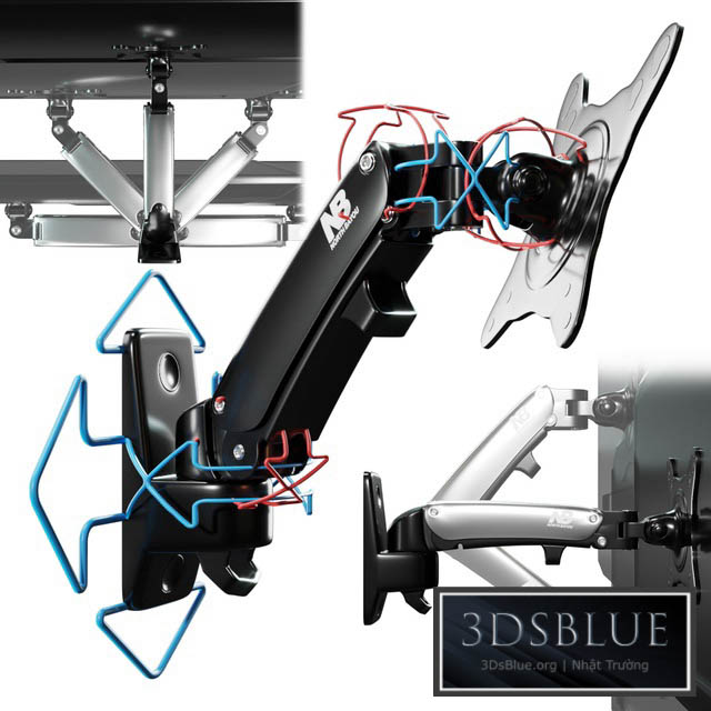 Bracket NB F120 + TV rigged 3DS Max - thumbnail 3