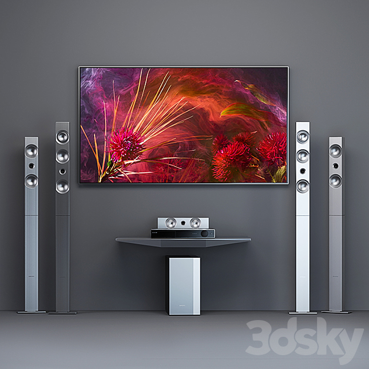 Home Theater Samsung HT-F9750W + tv Samsung Frame 3DS Max - thumbnail 1