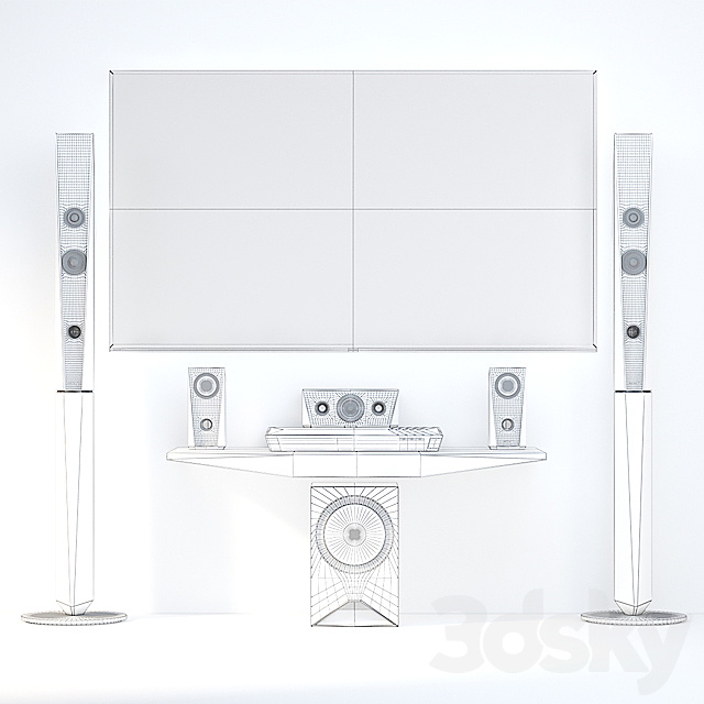 Home Theater Sony BDV-E4100 + TV Sony AF8 3DSMax File - thumbnail 3