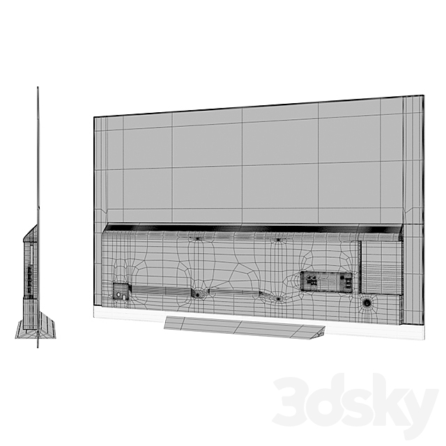 LG 55 65 inch OLED TV 4K Ultra HD HDR 3DSMax File - thumbnail 3