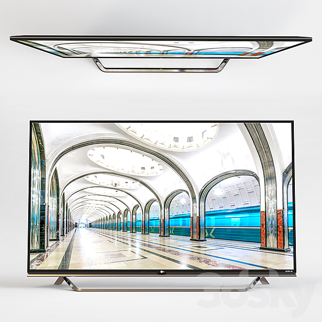 LG 65UF850V LED TV 3DS Max Model - thumbnail 2