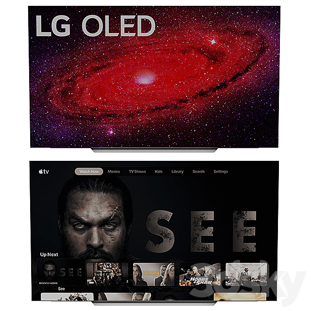 LG CX 65 4K Smart OLED 2021 _ LG OLED65CXRLA 3DS Max Model - thumbnail 2