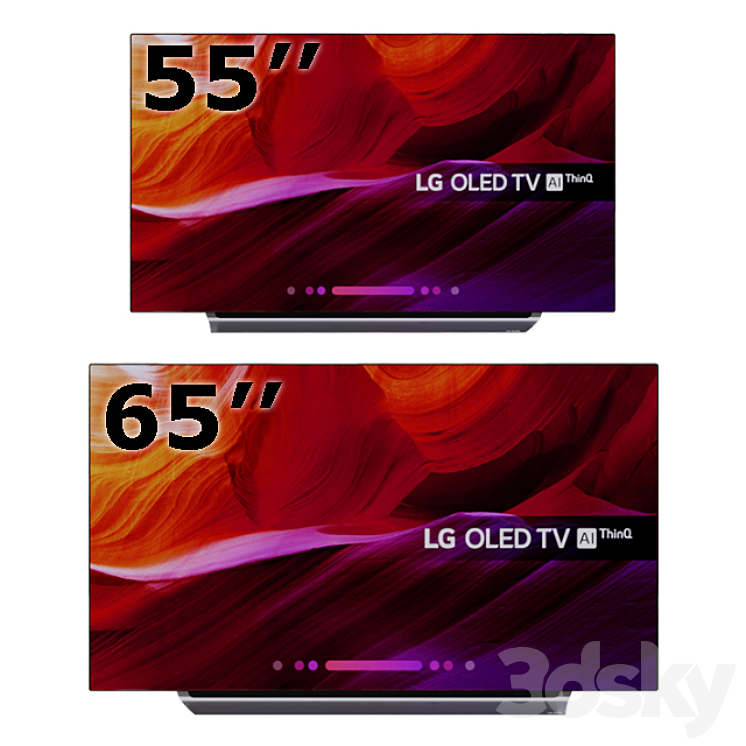 LG OLED TV 4K Ultra HD HDR Dolby Vision 55 '' 65 '' 3DS Max - thumbnail 2