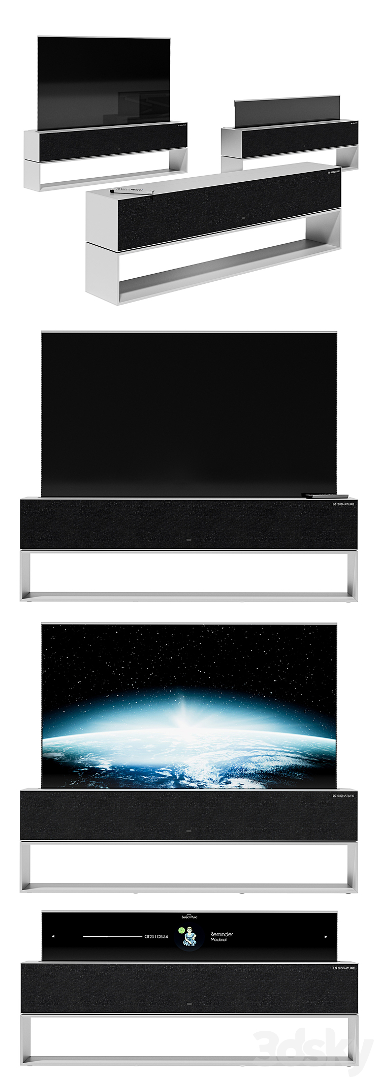 Lg Signature Oled Tv R 3DS Max Model - thumbnail 2