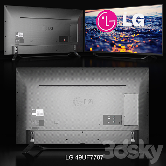 LG TV 3ds Max - thumbnail 2