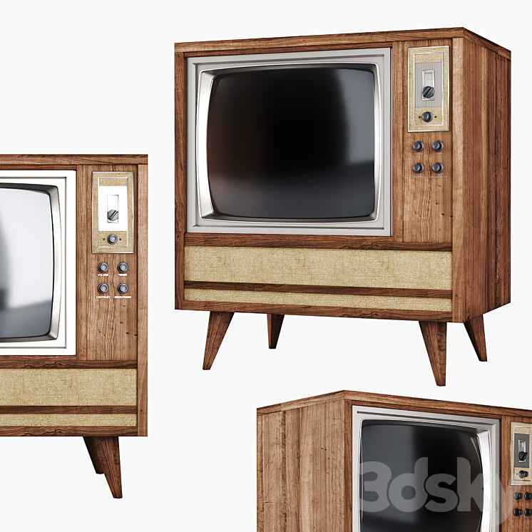 Old tv 3DS Max - thumbnail 1