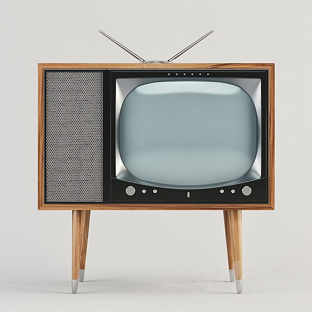 old vintage tv 3ds Max - thumbnail 1