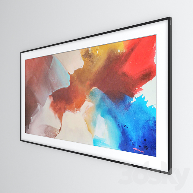 Samsung Class The Frame ArtMode QLED 4K HDR Smart TV (2020) 3DS Max Model - thumbnail 4