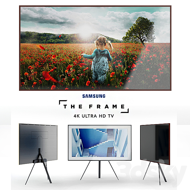 Samsung Frame 4K Ultra HD TV 3DSMax File - thumbnail 1