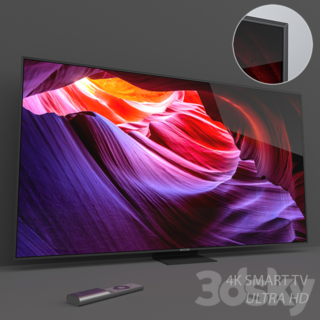 SAMSUNG Q90R 4K SMART QLED TV 3ds Max - thumbnail 1