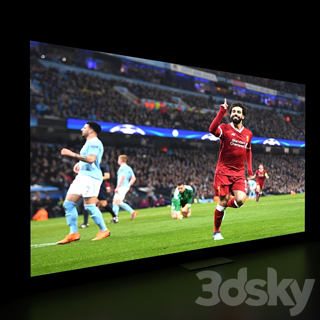 SAMSUNG Q90R 4K SMART QLED TV 3ds Max - thumbnail 3