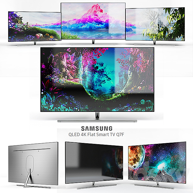 Samsung QLED 4K Flat Smart TV Q7F 3DSMax File - thumbnail 1