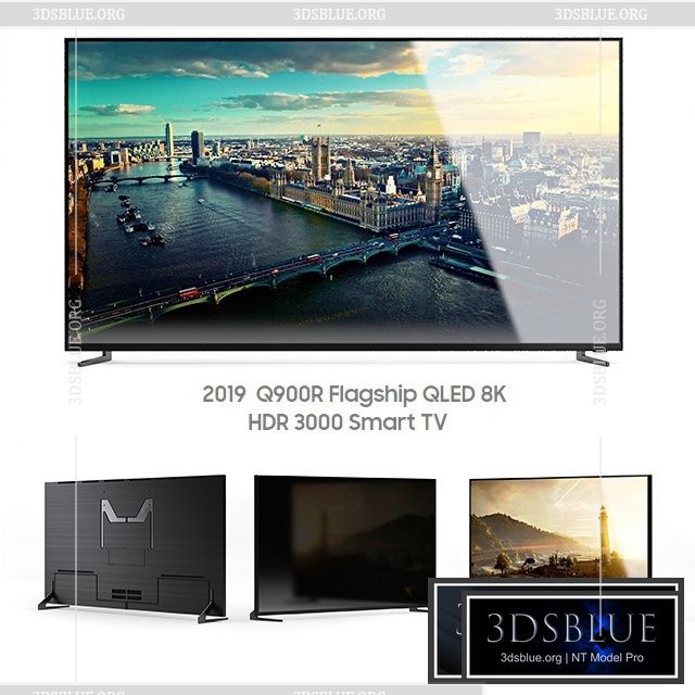 Samsung qled 8k TV 3DS Max - thumbnail 3