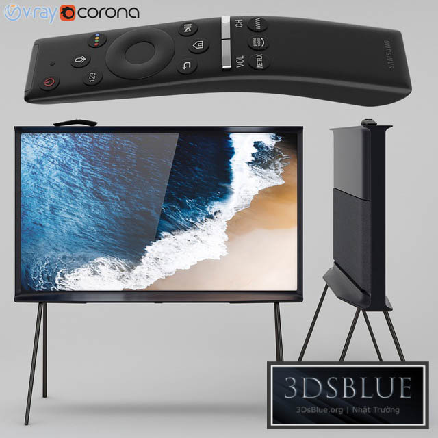 Samsung QLED The Serif TV black 3DS Max - thumbnail 3