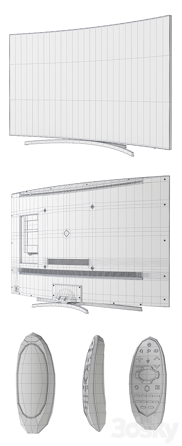 Samsung Smart 3D LED TV UE65H8000 3ds Max - thumbnail 3