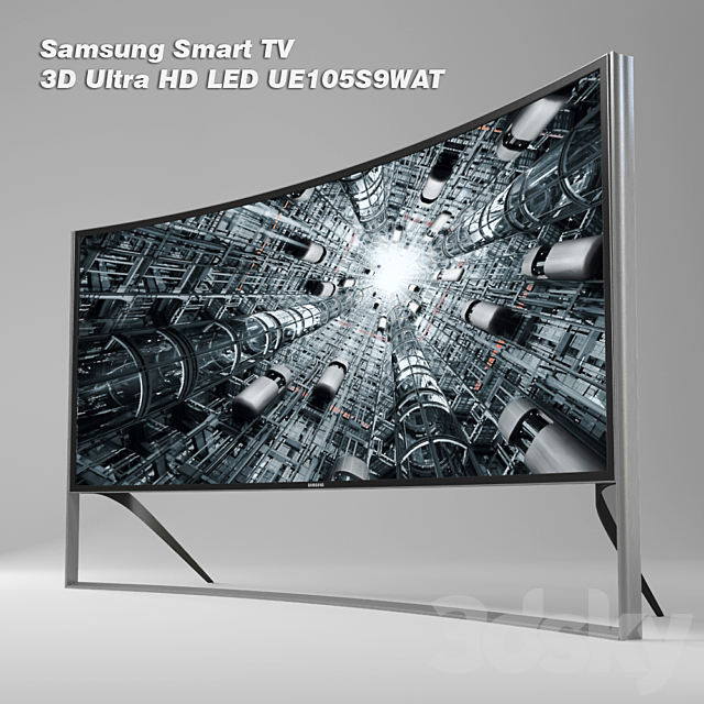 Samsung Smart TV 3D Ultra HD LED UE105S9WAT 3ds Max - thumbnail 1