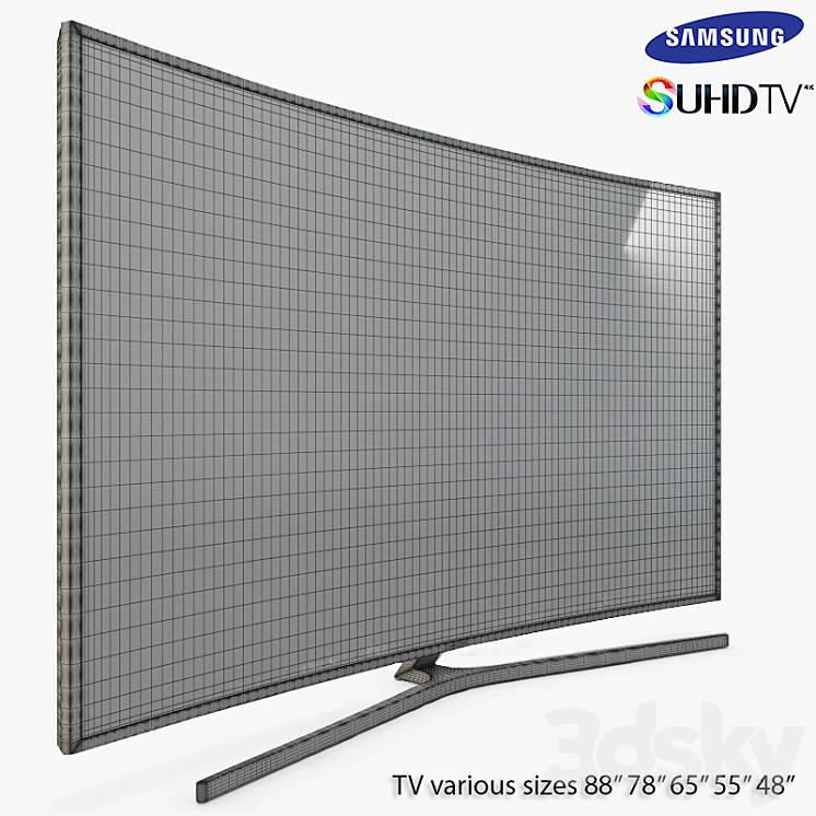 Samsung SUHD 4K Curved Smart TV JS9502 3DS Max - thumbnail 2