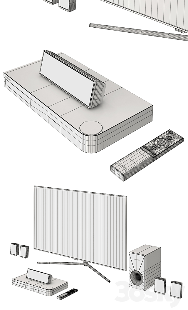 Samsung TV QLED Home Cinema Blu-ray 2 3DS Max Model - thumbnail 3