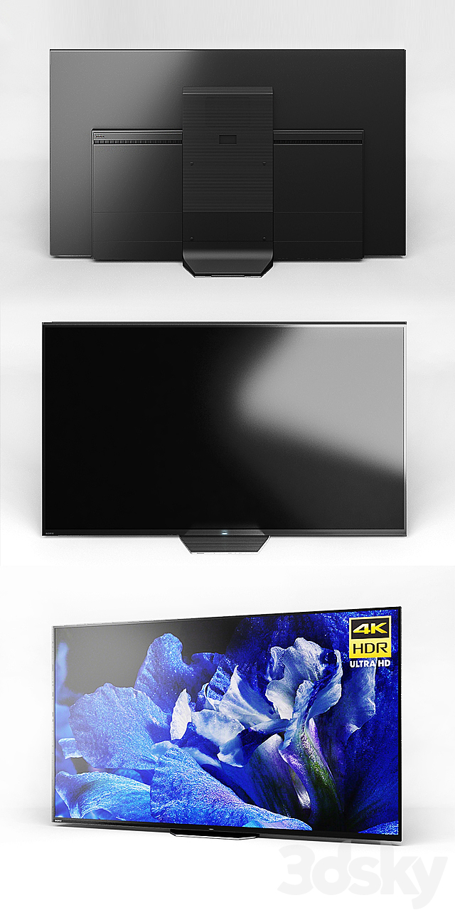 Sony AF8 | OLED | 4K Ultra HD | (HDR) | Smart TV (Android TV) 3DSMax File - thumbnail 2