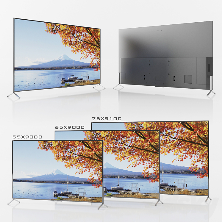 Sony TV XBR-55X900C XBR-65X900C XBR-75X910C 3DS Max - thumbnail 1