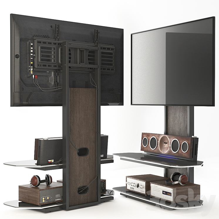 Television stand acoustics. 3DS Max - thumbnail 1