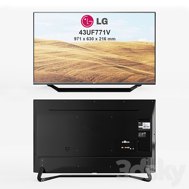 TV LG TV 43UF771V 3DSMax File - thumbnail 1