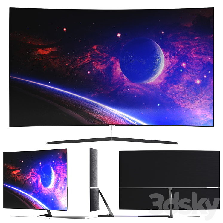 TV Samsung Premium UHD 4K Curved Smart TV MU9000 Series 9 3DS Max - thumbnail 1