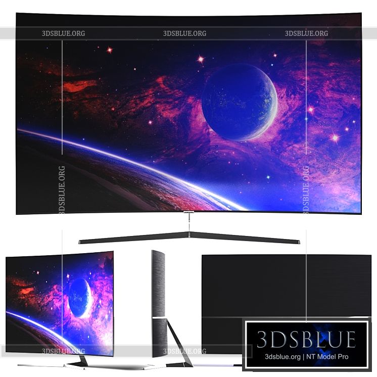 TV Samsung Premium UHD 4K Curved Smart TV MU9000 Series 9 3DS Max - thumbnail 3