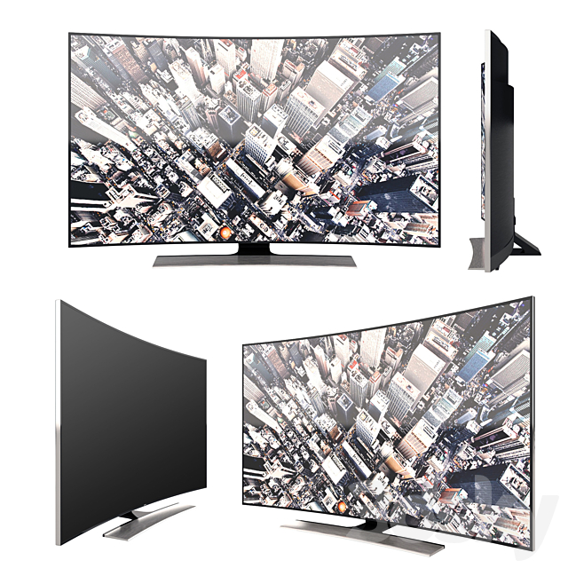 TV SAMSUNG UHD UE65HU900T (curved) 3ds Max - thumbnail 1