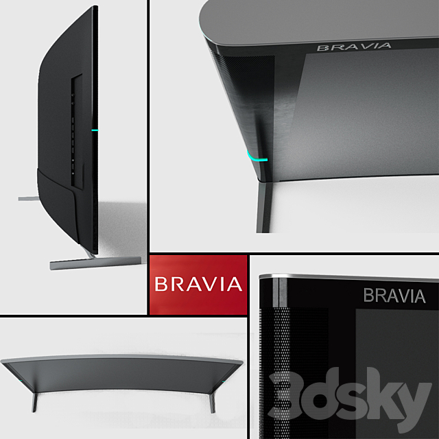 TV Sony Bravia KD-65S9005B 65 ” 3DSMax File - thumbnail 2