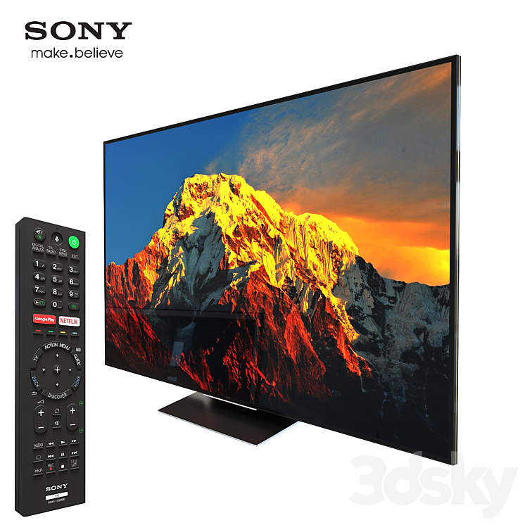 TV Sony KD-75XD9405 3DS Max - thumbnail 1