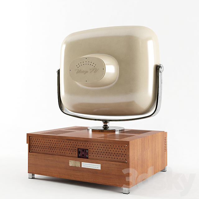 Vintage TV 3DS Max Model - thumbnail 2