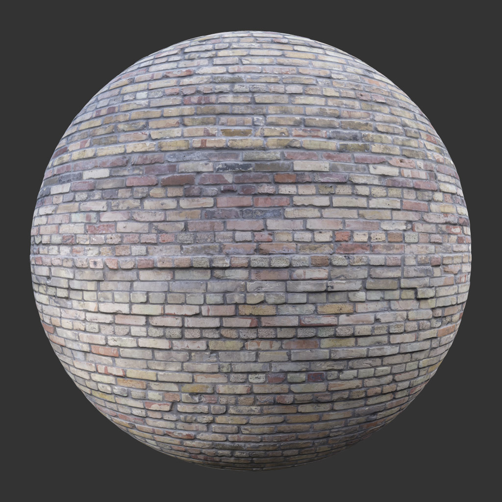 PBR TEXTURES – FULL OPTION – Bricks Industrial Mosaic – 082 - thumbnail 2