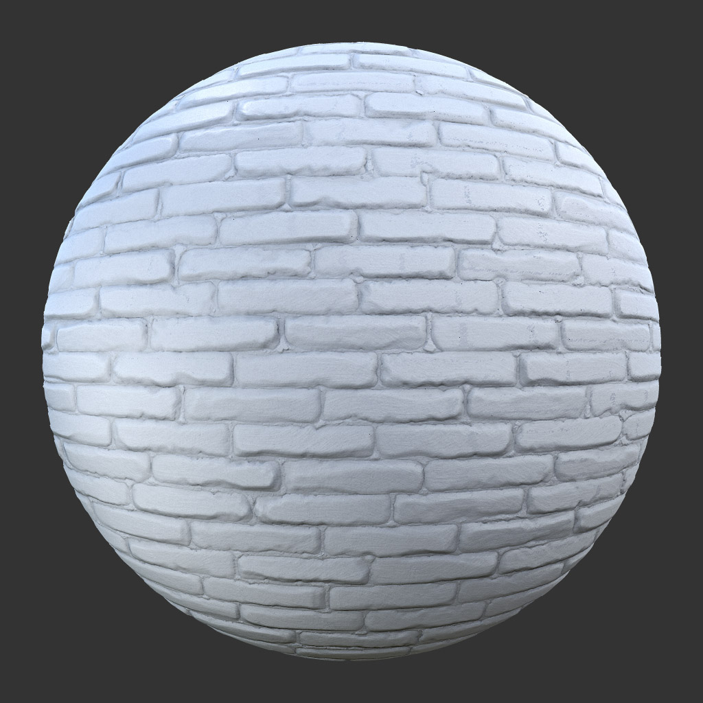 PBR TEXTURES – FULL OPTION – Bricks Painted White – 103 - thumbnail 2