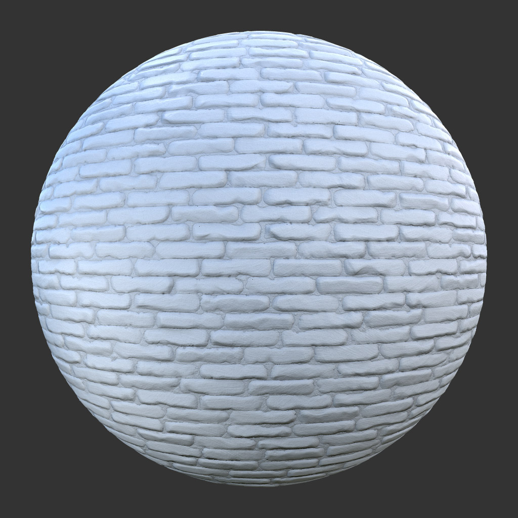 PBR TEXTURES – FULL OPTION – Bricks Painted White – 104 - thumbnail 2