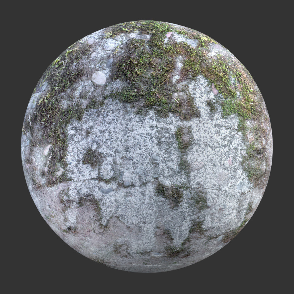 PBR TEXTURES – FULL OPTION – Concrete Mossy  – 351 - thumbnail 2
